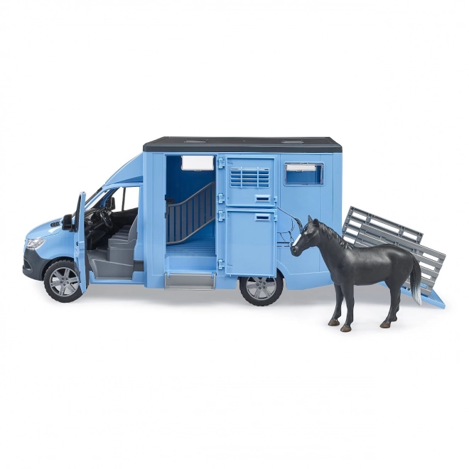 Animal Transport Truck MB Sprinter with Horse Figurine