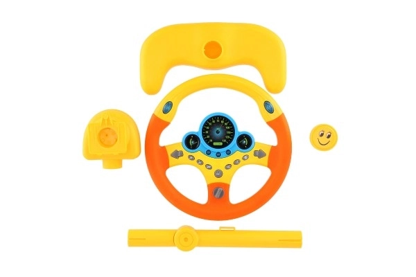 Interactive Steering Wheel Toy with Lights and Sound