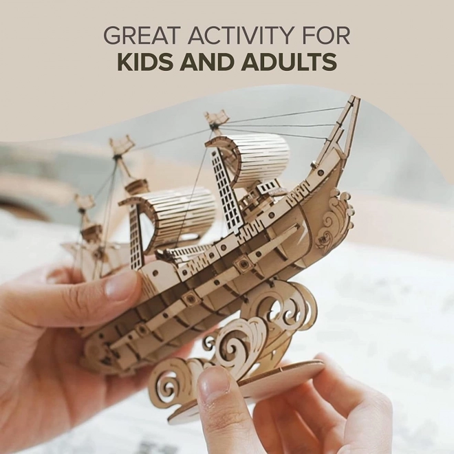 Wooden 3D Puzzle Military Sailing Ship