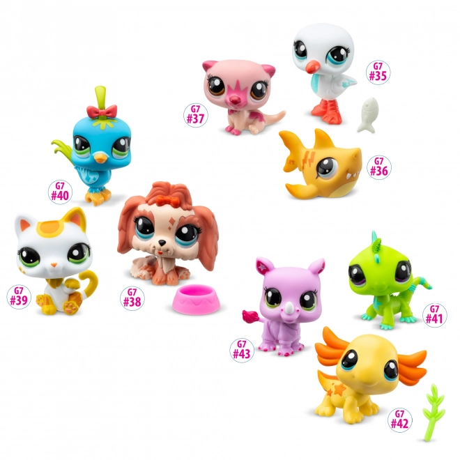 Littlest Pet Shop Three Figurines with Accessories