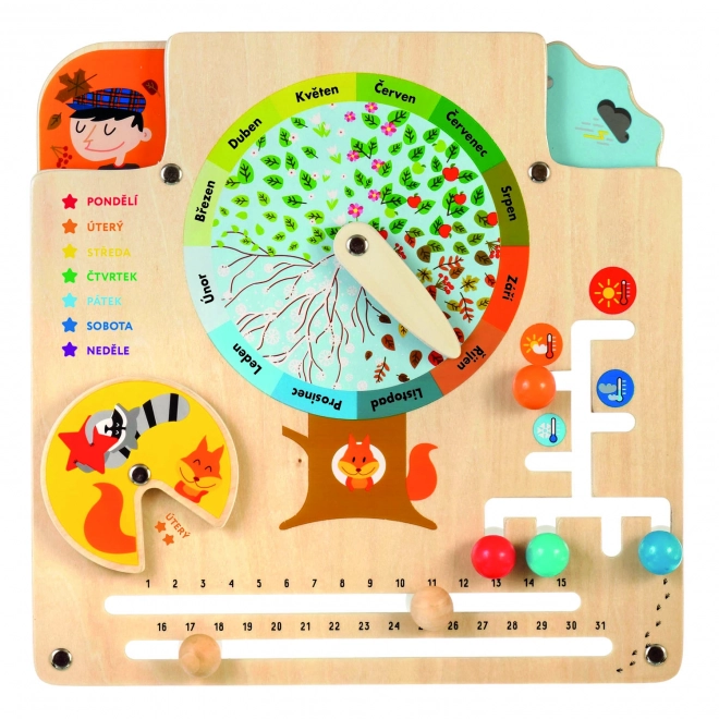 Lucy & Leo Nature Calendar - Wooden Educational Board