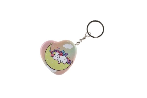 Heart-Shaped Unicorn Metal Keychain Box