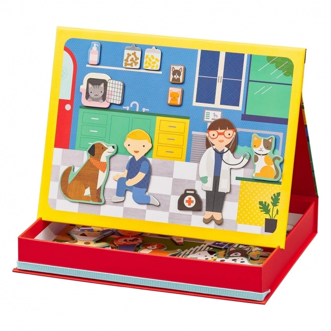 Veterinary Clinic Magnetic Playset