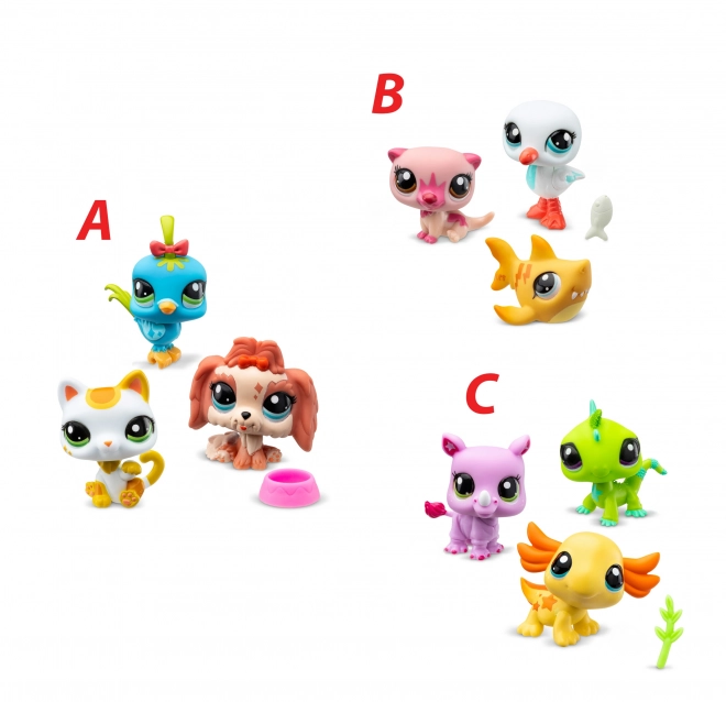 Littlest Pet Shop Three Figurines with Accessories