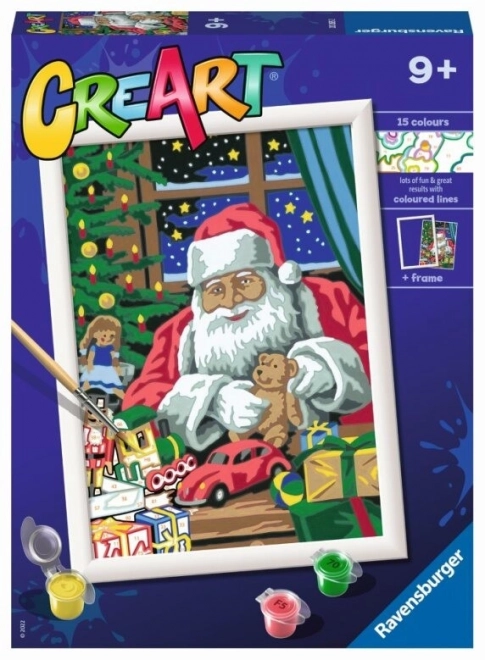 CreArt Paint by Number Kit for Kids Santa Claus