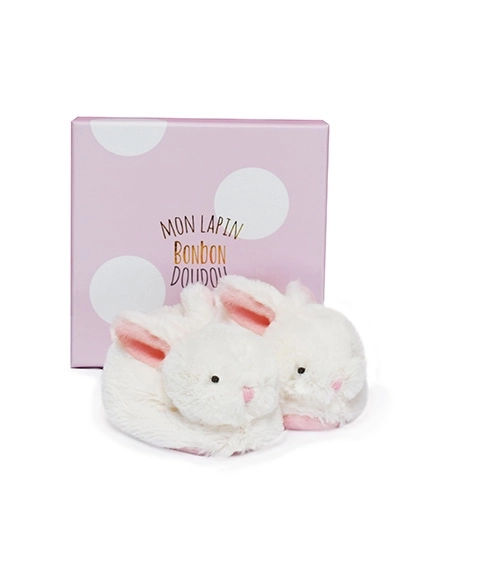 Doudou Gift Set - Bunny Rattle Booties for Infants