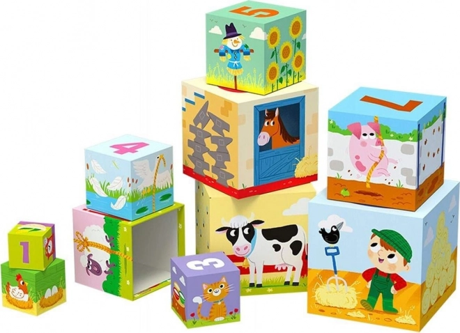 Trefl Primo Stacking Farm Cubes