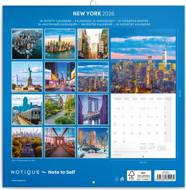 Notebook Calendar New York 2026