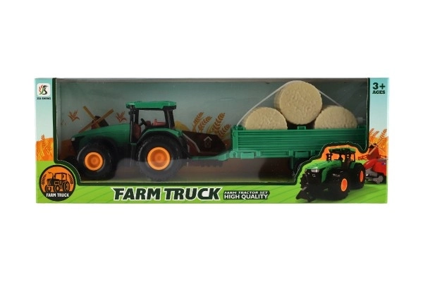 Tractor with Trailer and Bales Toy