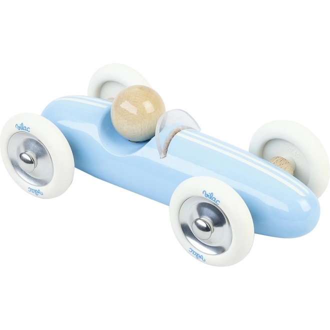 Wooden Vintage Race Car Light Blue