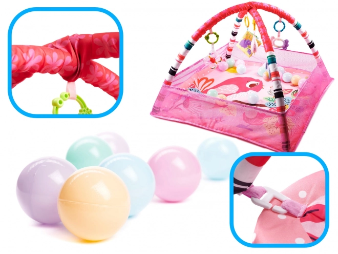 Educational Play Mat with Ball Pit - Pink