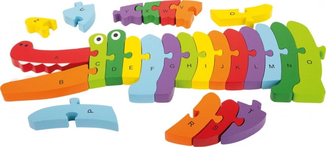 Wooden Crocodile Alphabet Learning Toy