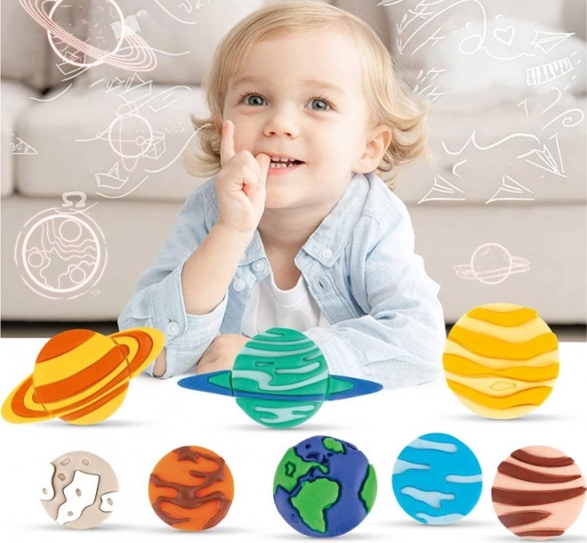 Educational Modeling Clay Set - Solar System Planets Molds