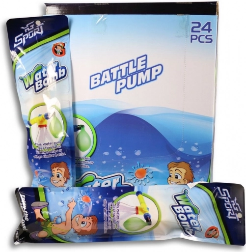 MaDe water pump with balloons 31 cm multicolored