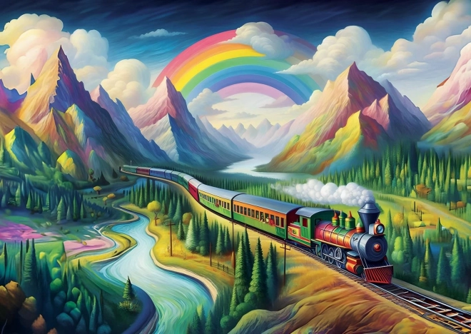 Rainbow Train Puzzle 260 pieces