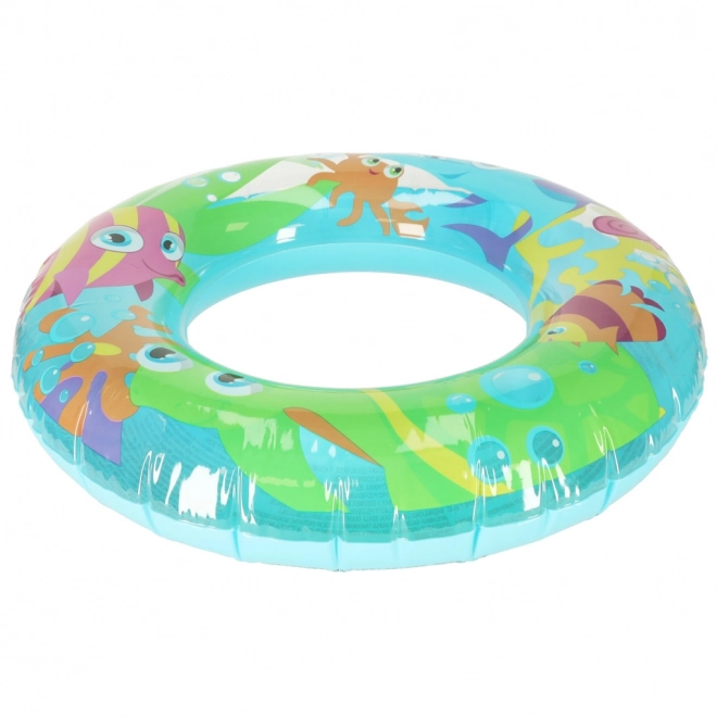 inflatable swimming ring with colorful sea animals