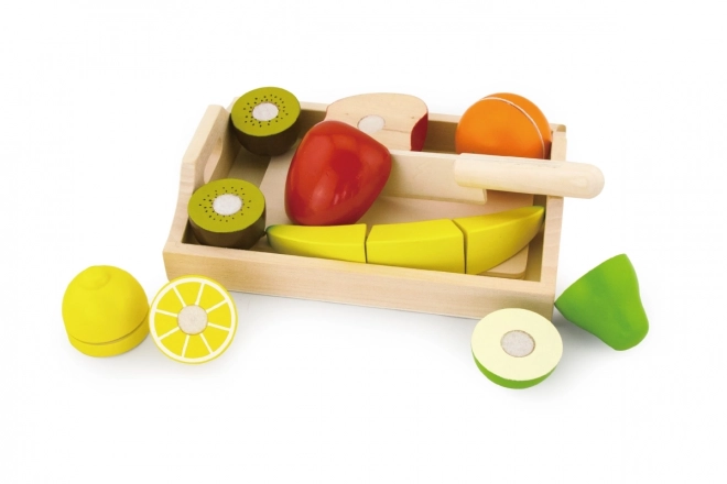 Wooden Fruit Cutting Set with Tray