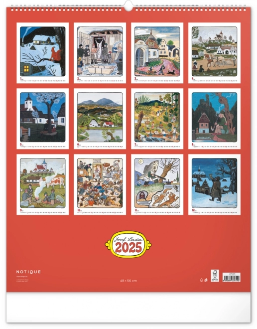 Wall Calendar Josef Lada 2025