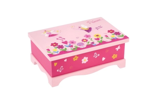 Jewelry Box Princess Mirror Wooden 17x7x11.5cm