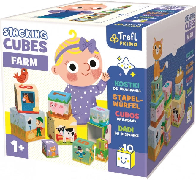 Trefl Primo Stacking Farm Cubes