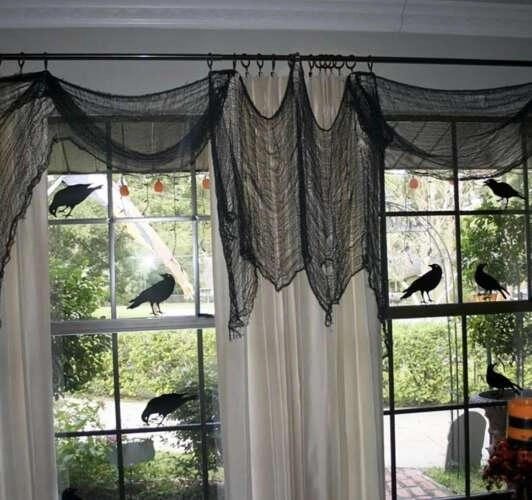 Large Artificial Spider Web for Halloween