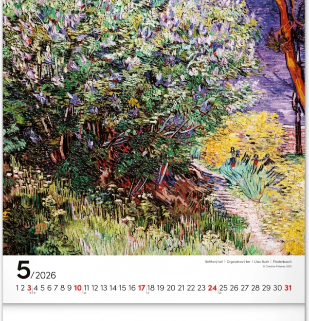 Calendario da parete Vincent van Gogh 2026
