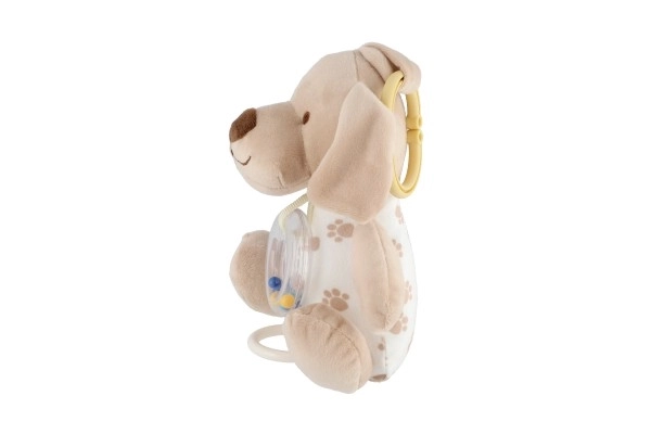 Pull String Musical Plush Dog Rattle