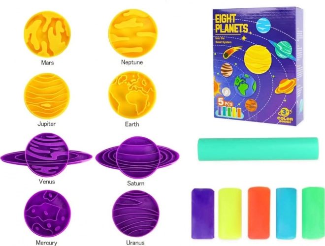 Educational Modeling Clay Set - Solar System Planets Molds