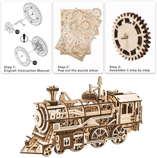 Rokr Wooden 3D Locomotive Puzzle