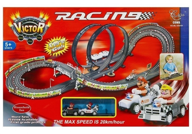 Electric Racing Track with Mario Cars