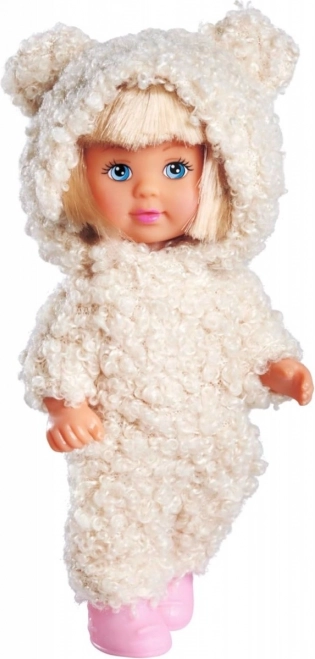 Soft teddy jumpsuit with ears
