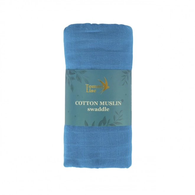 Tommy Lise Cotton Muslin Blanket Abyss Blue 120x120 cm