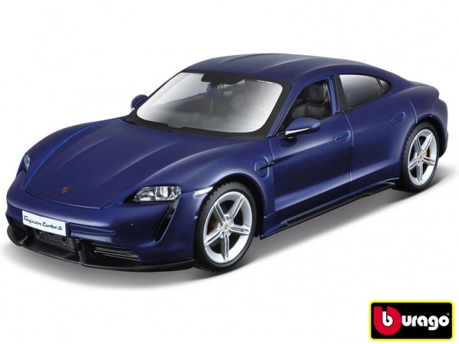 Model Car Porsche Taycan Turbo S Blue 1/24