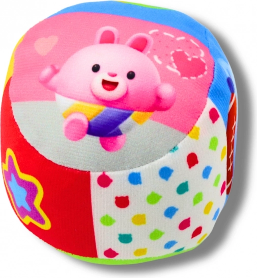 Colorful soft ball with rattle for baby 9 cm
