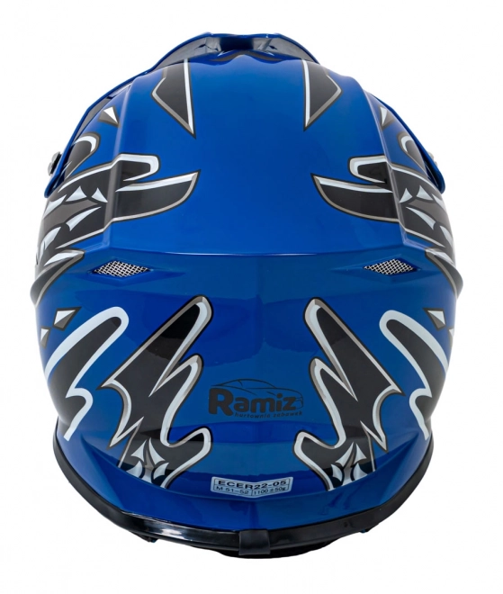 Motocyklová helma Enduro modrá