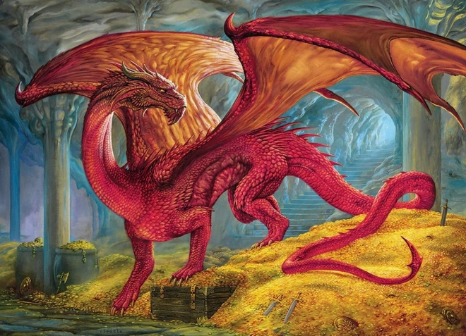 Cobble Hill Red Dragon's Treasure Puzzle 1000 Pieces