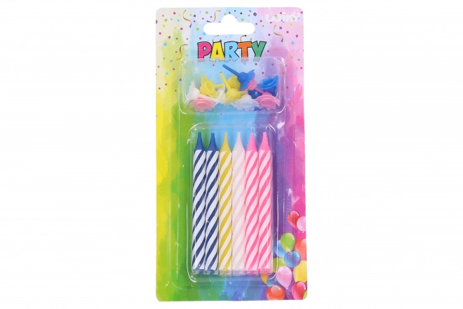 Jumbo Birthday Candles with Holders