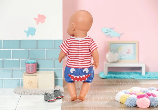 Baby Born Bath Pajamas with Shoes in Blue for 43cm Dolls