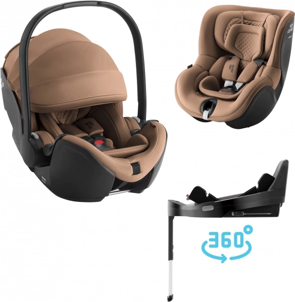 Autósülés szett Baby-Safe Pro Lux és Dualfix 5Z Lux Vario Base 5Z alappal Warm Caramel