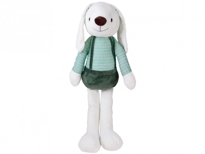 Plush Rabbit in Overalls Toy – green