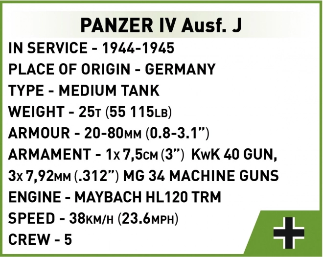 Panzer IV Ausf. J Building Blocks Set