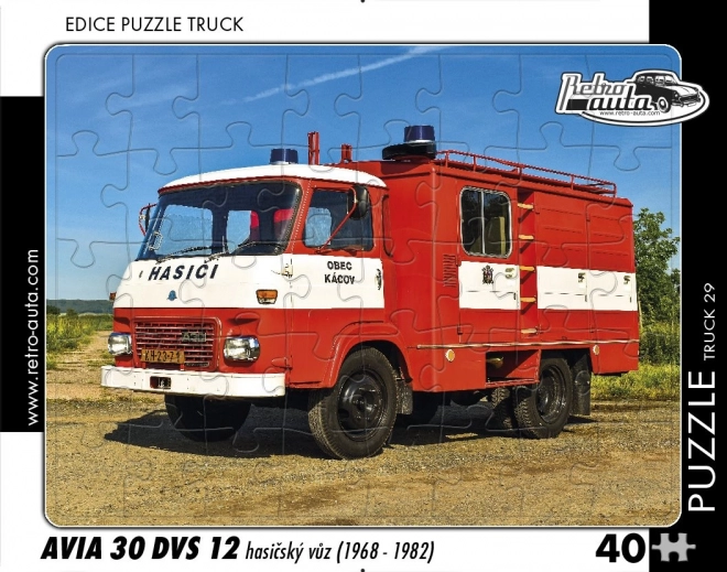 Retro Fire Truck Puzzle AVIA