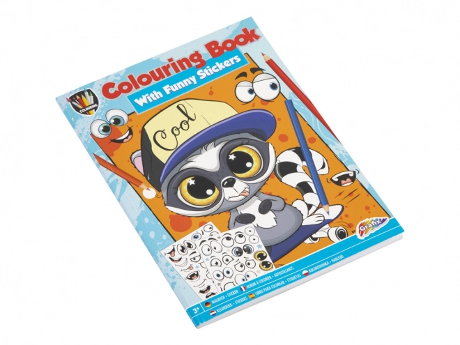 Coloring Book with Stickers Blue