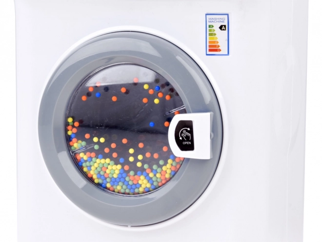 Automatic Washing Machine with Touch Panel and Spinning Sounds