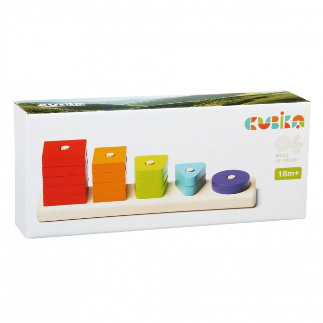 Cubika Sort and Stack Wooden Puzzle Set