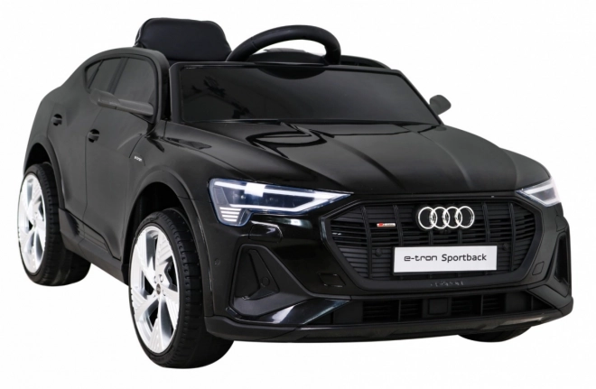 Audi E-Tron Sportback pre deti + Pilot + pohon 4x4 + pomalý rozjazd + rádio MP3 + LED – čierna