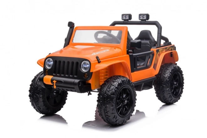 Orange Battery-Powered Ride-On Car