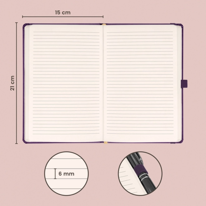 Notique Lined Notebook Aprint Neo Purple