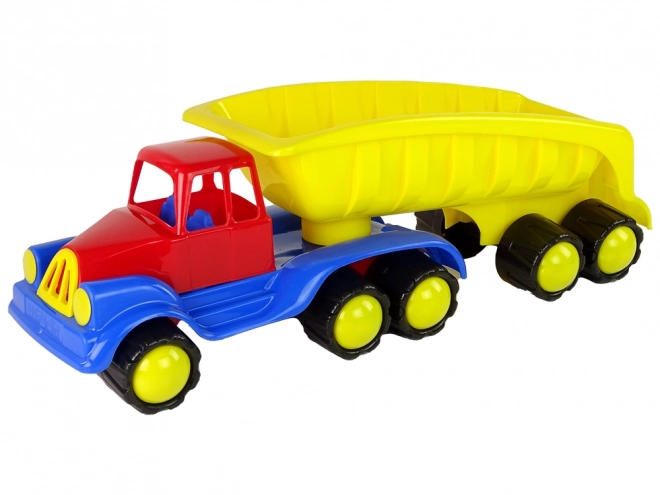 Large Yellow Truck with Trailer