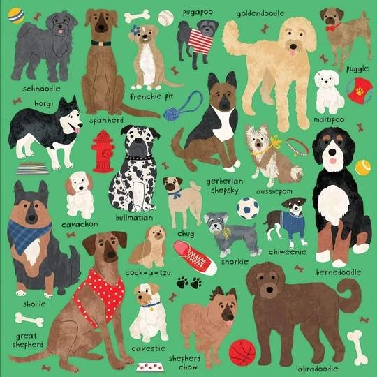 Dog Breeds 500 Piece Puzzle by Mudpuppy